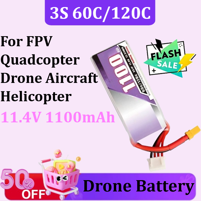 Drone Battery 3S - Bateria Lipo 3S 1100mAh 60C/120C 11,4V